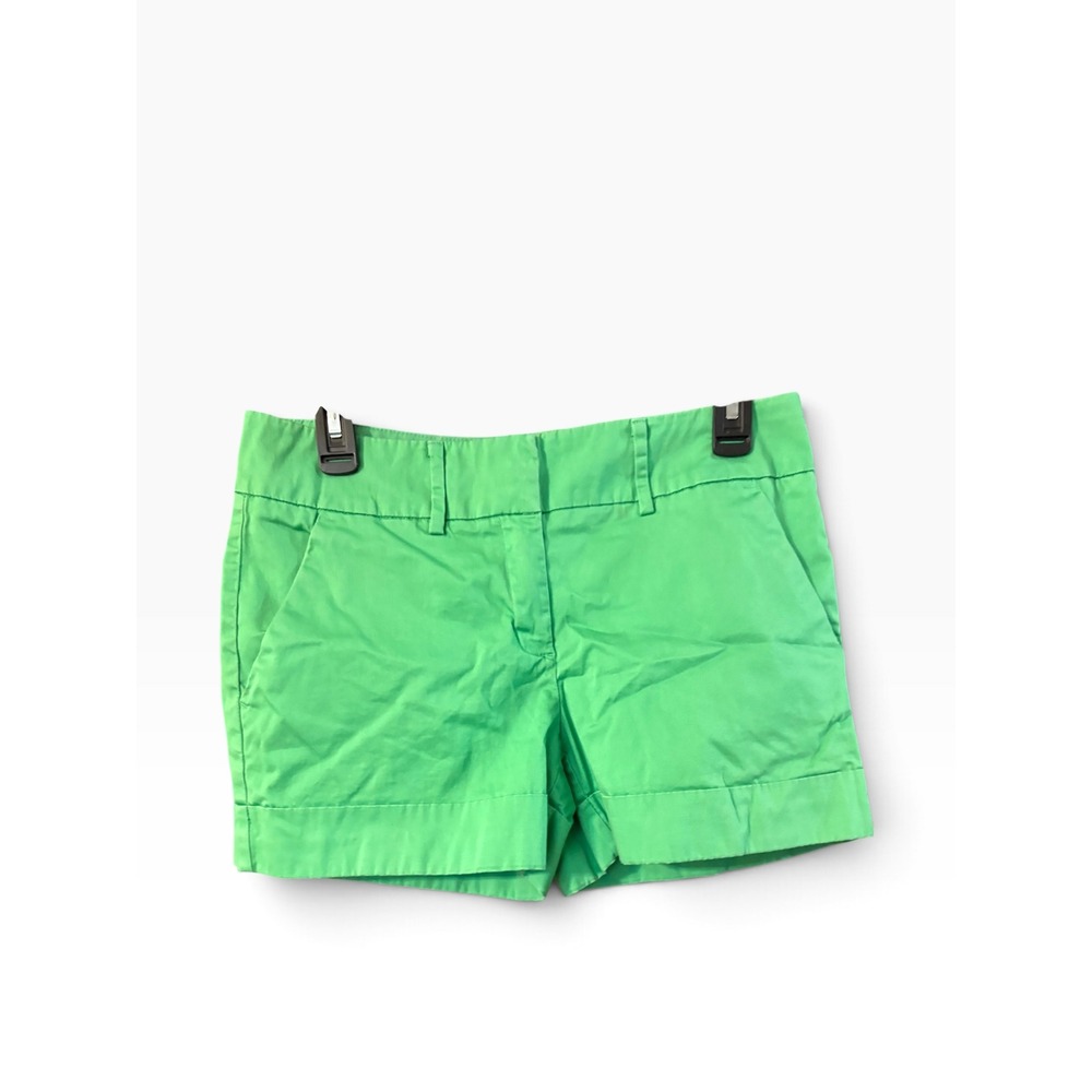 New York & Company 7th Avenue Suiting Green Cuffed Shorts Womens Size 6